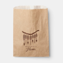 Papel Bolsa de Favorito Bohemio de Negocio de Macramé