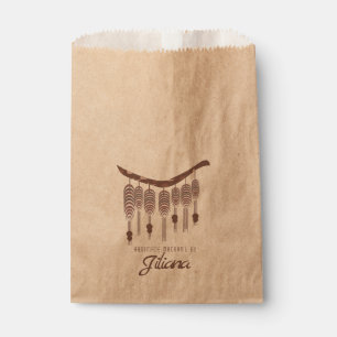 Papel Bolsa de Favorito Bohemio de Negocio de Macramé