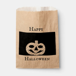 Papel Bolsa de Favorito de Jack-o'-lantern de Halloween