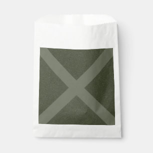 Papel Bolsa de Favorito de Patrón X Verde Musgo