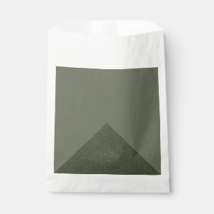 Papel Bolsa de Favorito de Triángulo Moderna Verde Musgo