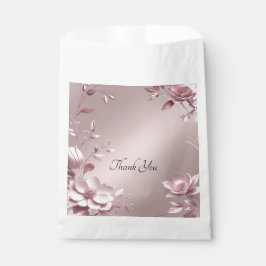 Papel Bolsa de Favorito Floral Rosa Delicada