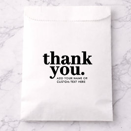 Papel Bolsa de Favorito "Gracias" | Retro Negro y Blanco