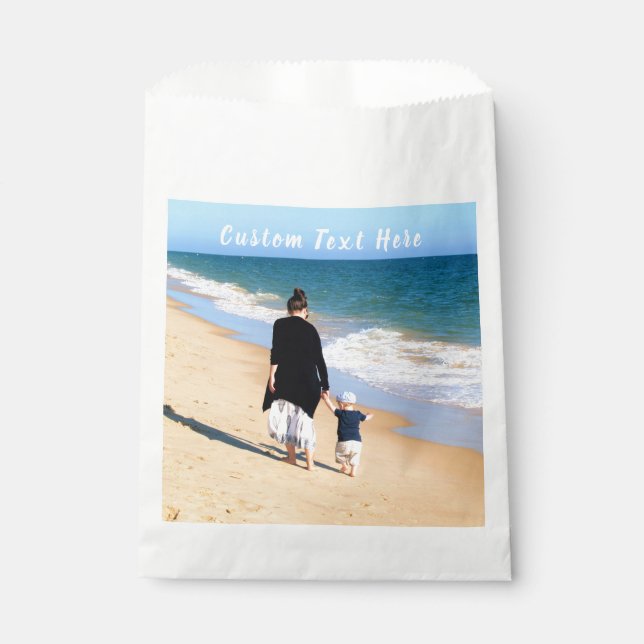 Papel Bolsa de Favoritos con Foto Personalizada con Text (Anverso)