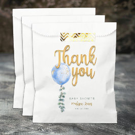 Papel Bolsa de favoritos de Baby Shower en globo azul co