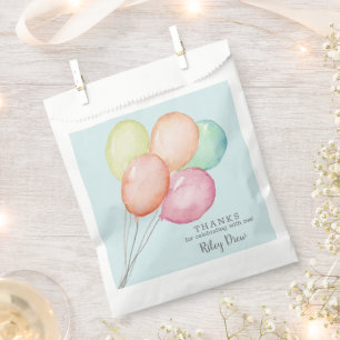 Papel Bolsa de favoritos de cumpleaños azul para globo a