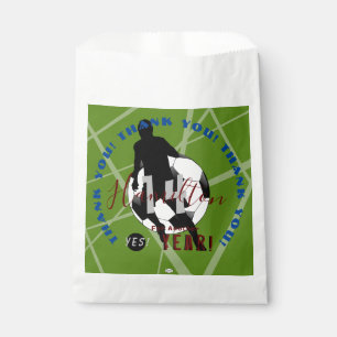 Papel Bolsa de favoritos de cumpleaños con tema de fútbo