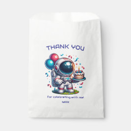 Papel Bolsa de Favoritos de Cumpleaños de Astronauta Exp