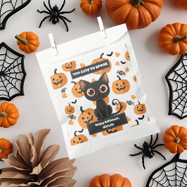 Papel Bolsa de favoritos de Halloween - Gato negro lindo