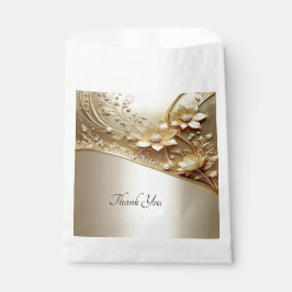 Papel Bolsa de Favoritos Floral Dorado Ornate Moderno co