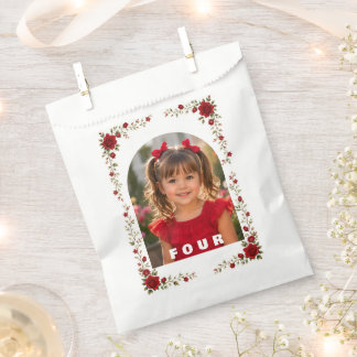 Papel Bolsa de Favoritos para Cumpleaños 4 Niña con Foto
