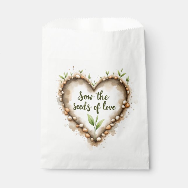 Papel Bolsa de Favoritos Semillas de Amor - Corazón Acua (Anverso)