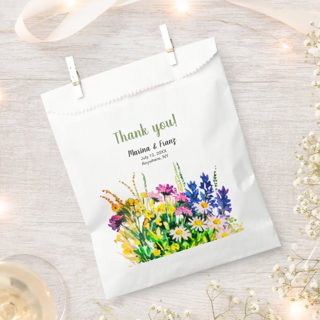 Papel Bolsa de flores silvestres de verano (Cortado)
