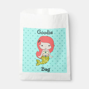 Papel Bolsa de Goodie de sirena de crema de color amaril