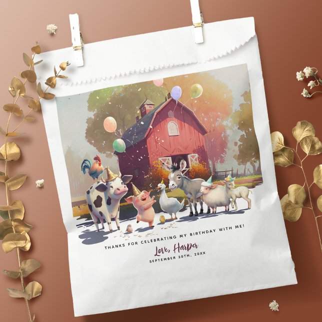 Papel Bolsa de la fiesta de cumpleaños de los animales d (Subido por el creador)