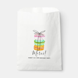 Papel Bolsa de la fiesta de cumpleaños del macaron franc