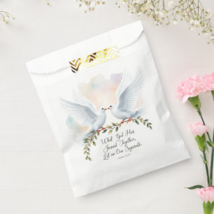 Papel Bolsa de la marca Palomas de Acuarela 10:9 Favor