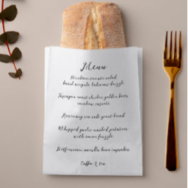 Papel Bolsa de panadería de Personalizado manuscrito cap