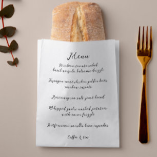 Papel Bolsa de panadería de Personalizado manuscrito cap