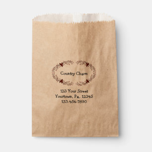Papel Bolsa de productos Oval Pip Berry Heart