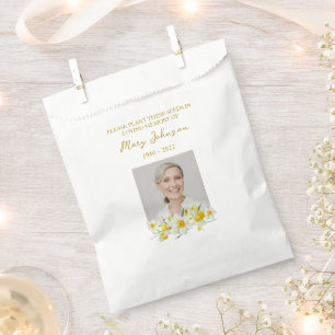 Papel Bolsa de recuerdo funeral con paquete de semillas 