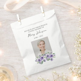Papel Bolsa de recuerdo funeral con paquete de semillas