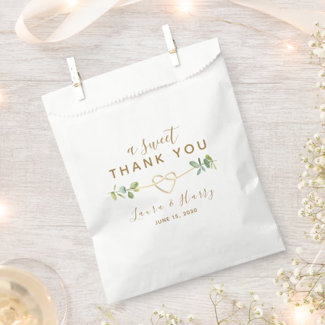 Papel Bolsa de Recuerdos de Boda de Eucalipto (Cortado)