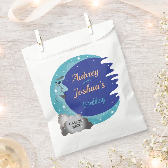 Papel Bolsa de Recuerdos Personalizados para Boda Bajo l (Cortado)