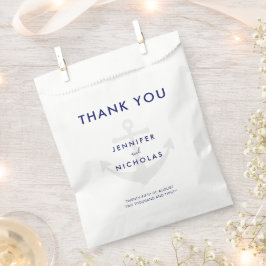 Papel Bolsa de regalo de boda con ancla náutica moderna