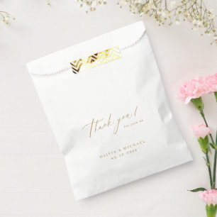 Papel Bolsa de regalo de boda con guión elegante de agra