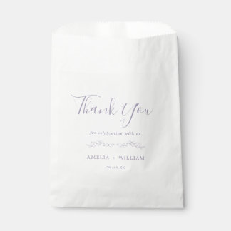 Papel Bolsa de regalo de boda con monograma de hoja mini