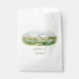 Papel Bolsa de regalo de Boda de acuarela de montaña rus