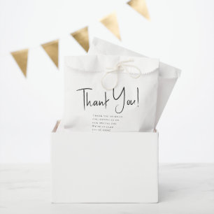 Papel Bolsa de regalo de boda de agradecimiento con guió