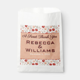 Papel Bolsa de regalo de boda de destino Tulipán Vintage