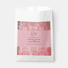 PAPEL BOLSA DE REGALO DE BODA - ROSA RÚSTICO
