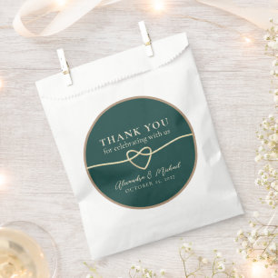 Papel Bolsa de regalo de boda verde esmeralda