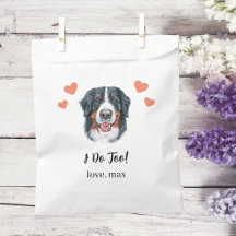 Bolsa de regalo de bodas con golosinas para perros