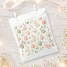 Bolsa de regalo de conejito de acuarela dulce para