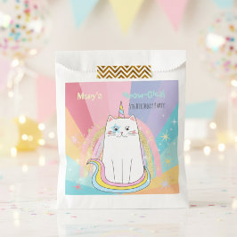 Papel Bolsa de regalo de cumpleaños Caticorn Meow-Gical