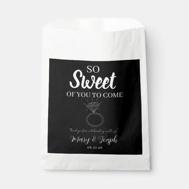 Papel Bolsa de regalo de dulces para boda (Anverso)