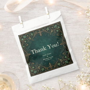 Papel Bolsa de regalo de favor de boda del bosque encant