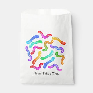 Papel Bolsa de regalo de gusanos gomosos de caramelo col
