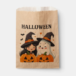 Papel Bolsa de regalo de Halloween de bruja y fantasma d