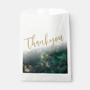 Papel Bolsa de regalo de mármol verde esmeralda gracias