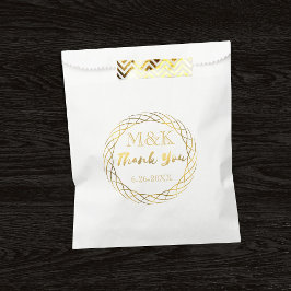 Papel Bolsa de regalo de monograma de corona de oro de a