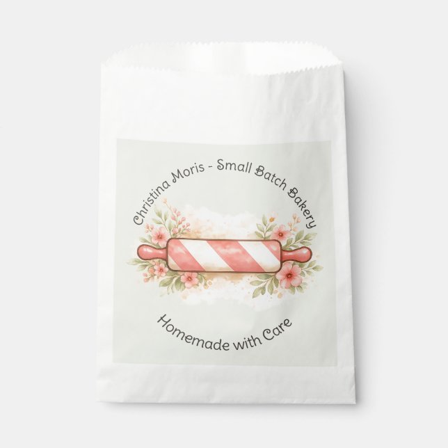 Papel Bolsa de regalo de panadería personalizada de pequ (Anverso)