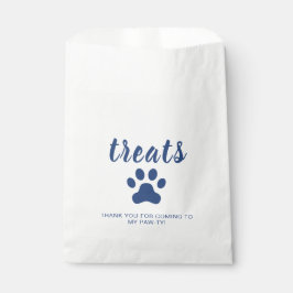 Papel Bolsa de regalos de fiesta para cachorros azul
