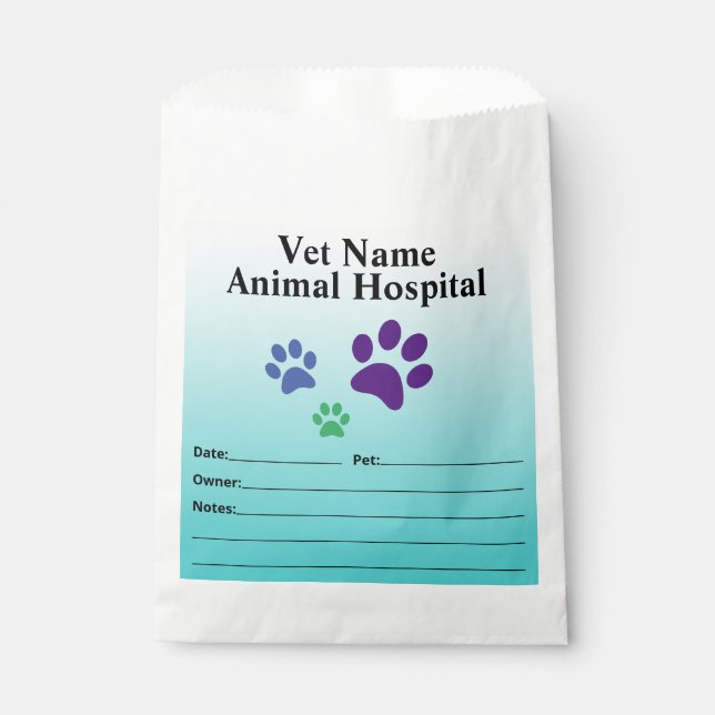 Papel Bolsa de retiro para medicamentos veterinarios o p (Anverso)