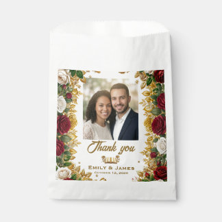 Papel Bolsa de semillas de boda con foto de rosa de Nuev