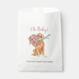 Papel Bolsa de tratamiento de Baby Shower de Golden Retr
